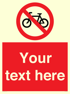 Custom No Cycling Sign